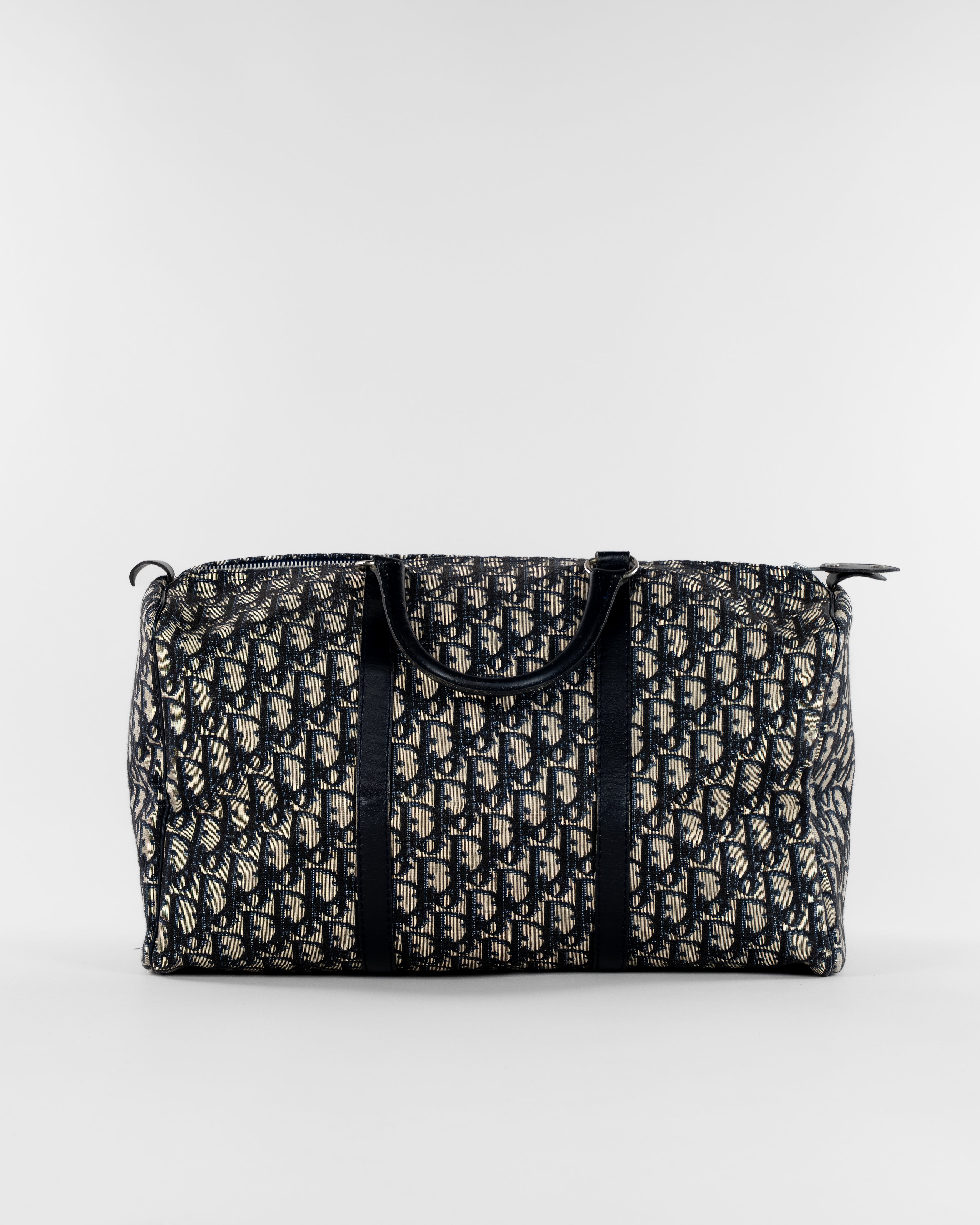 Christian Dior Christian Dior Trotter Canvas Boston Bag Navy