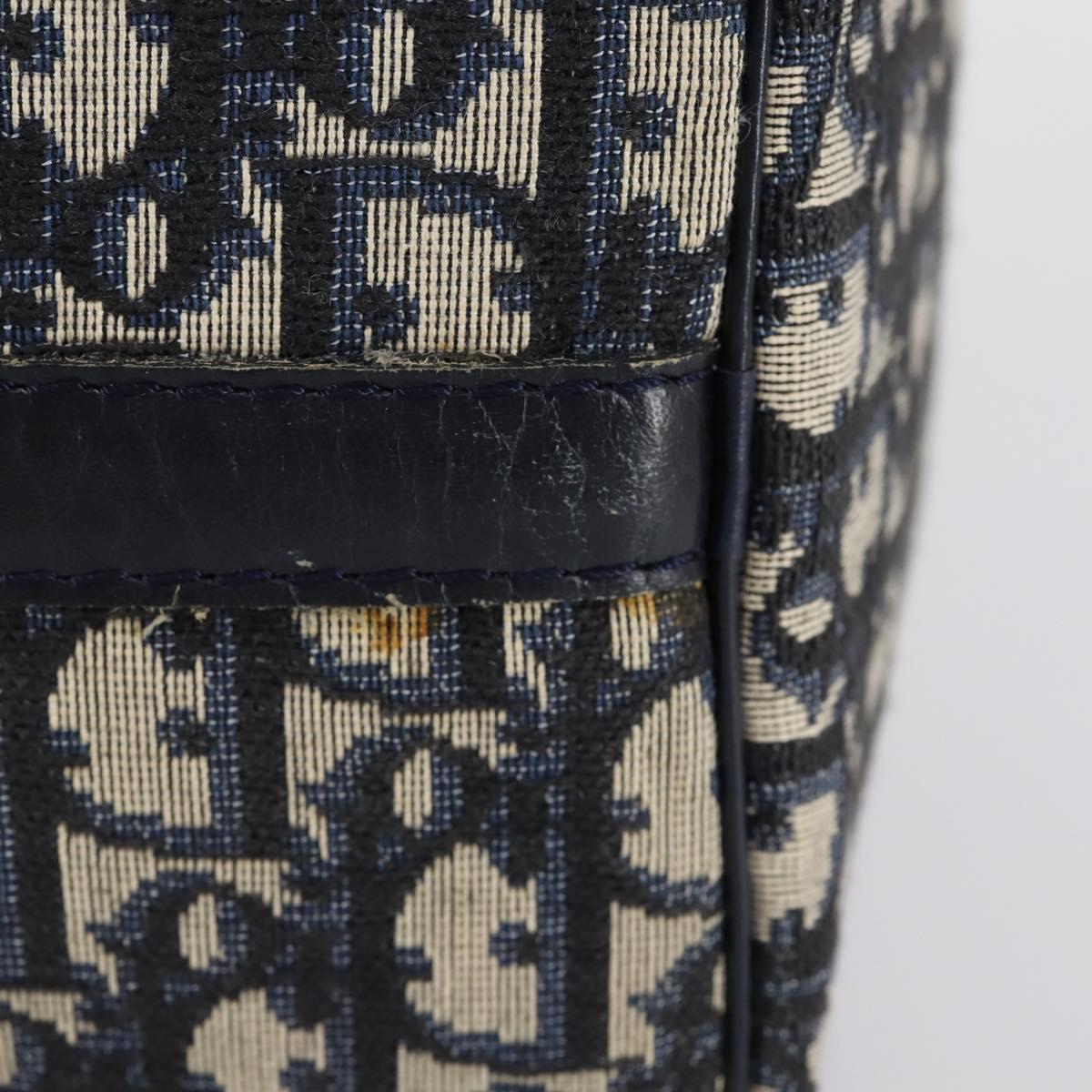 Trotter Canvas Boston Bag Navy Silver