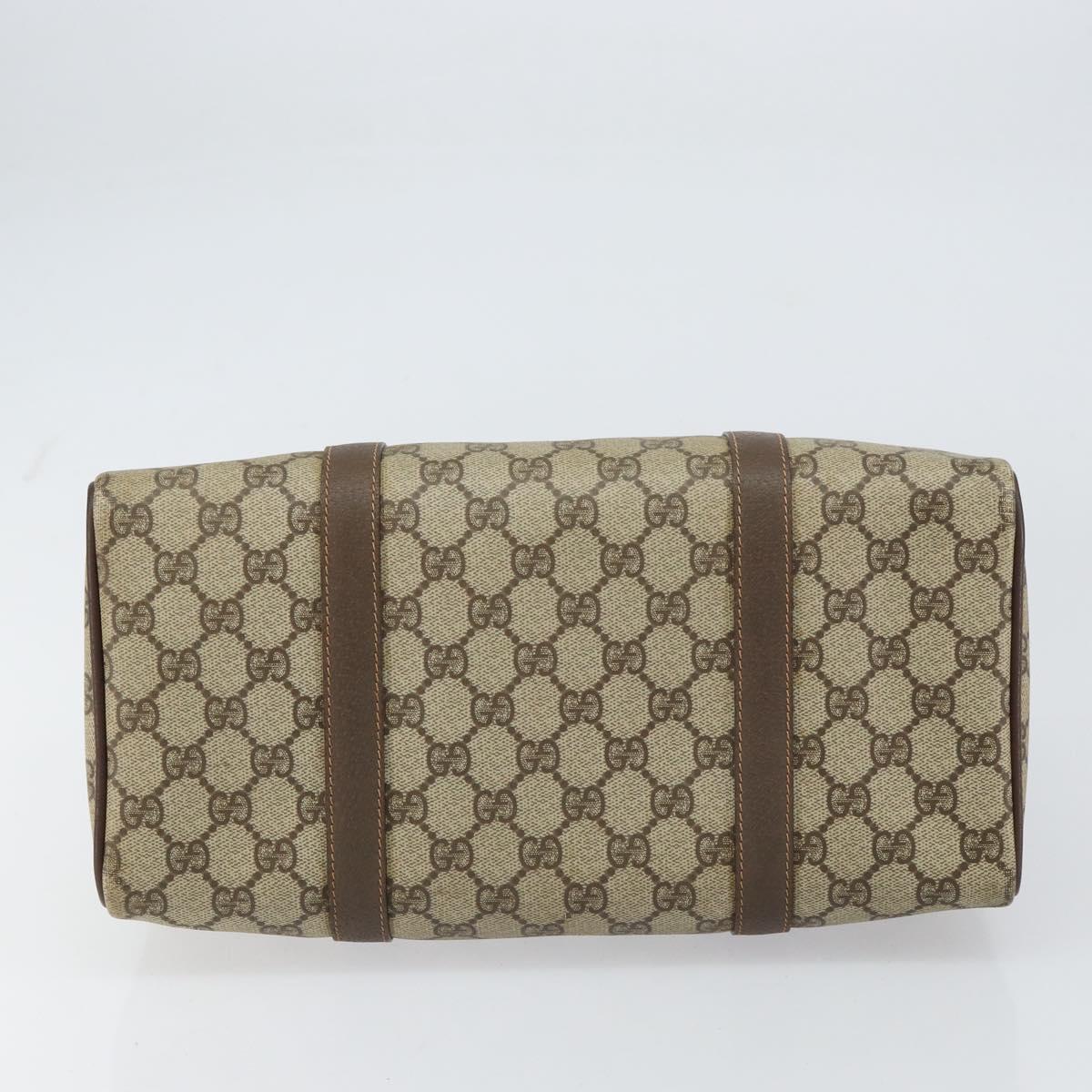 GG Supreme Web Sherry Line Boston Bag PVC Beige Gold