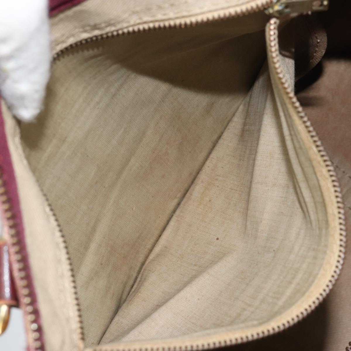 Trotter Canvas Boston Bag Red Silver