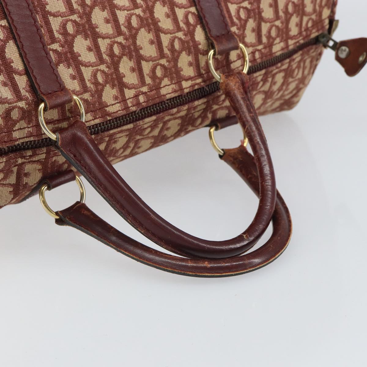 Trotter Canvas Boston Bag Red Silver