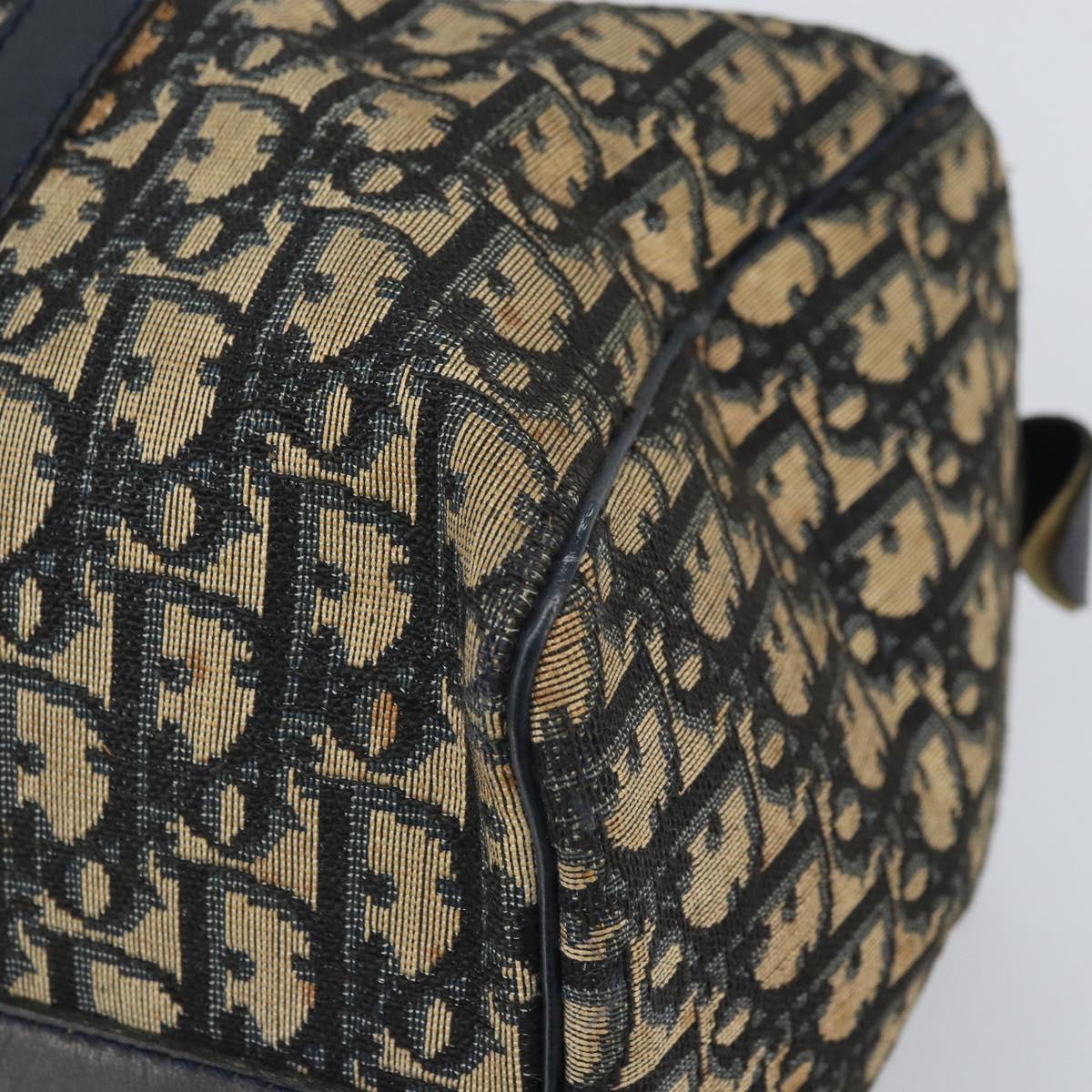 Trotter Canvas Hand Bag Navy Silver