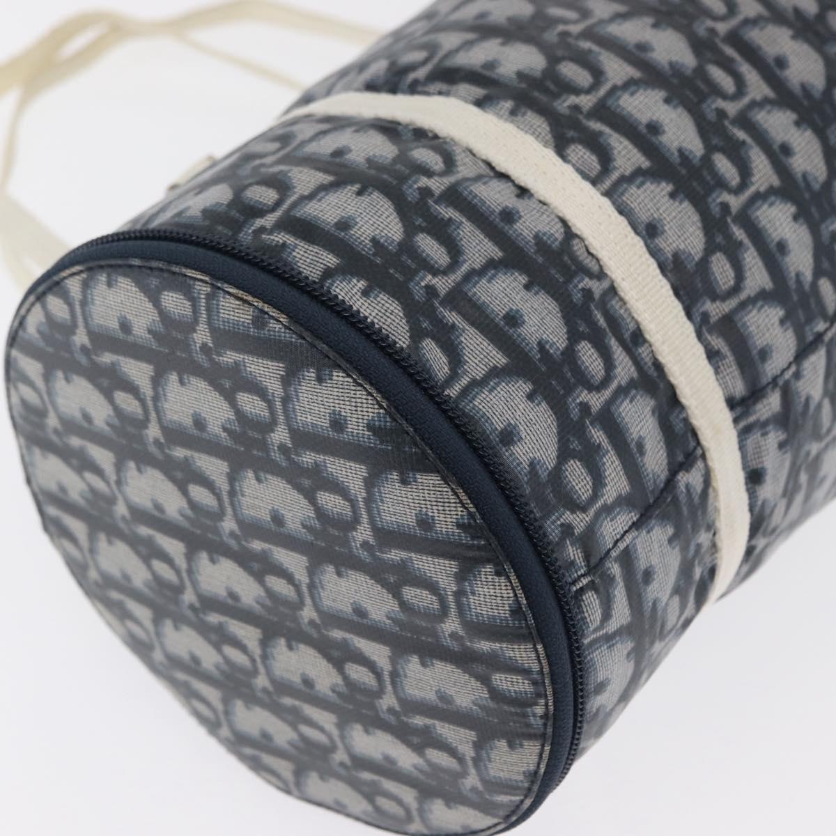 Trotter Canvas Hand Bag Navy Silver