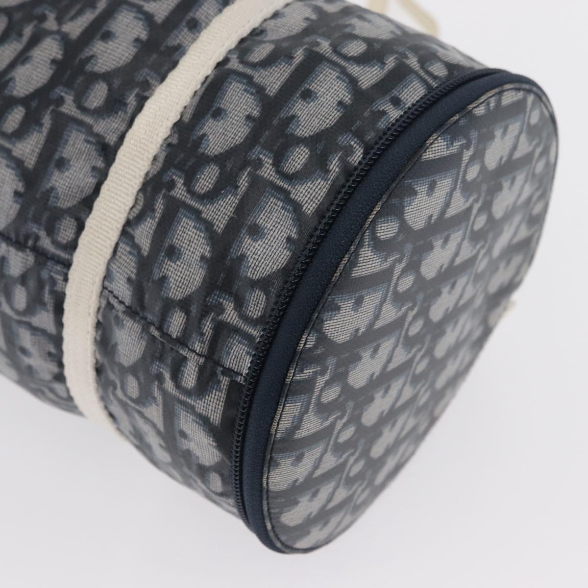 Trotter Canvas Hand Bag Navy Silver