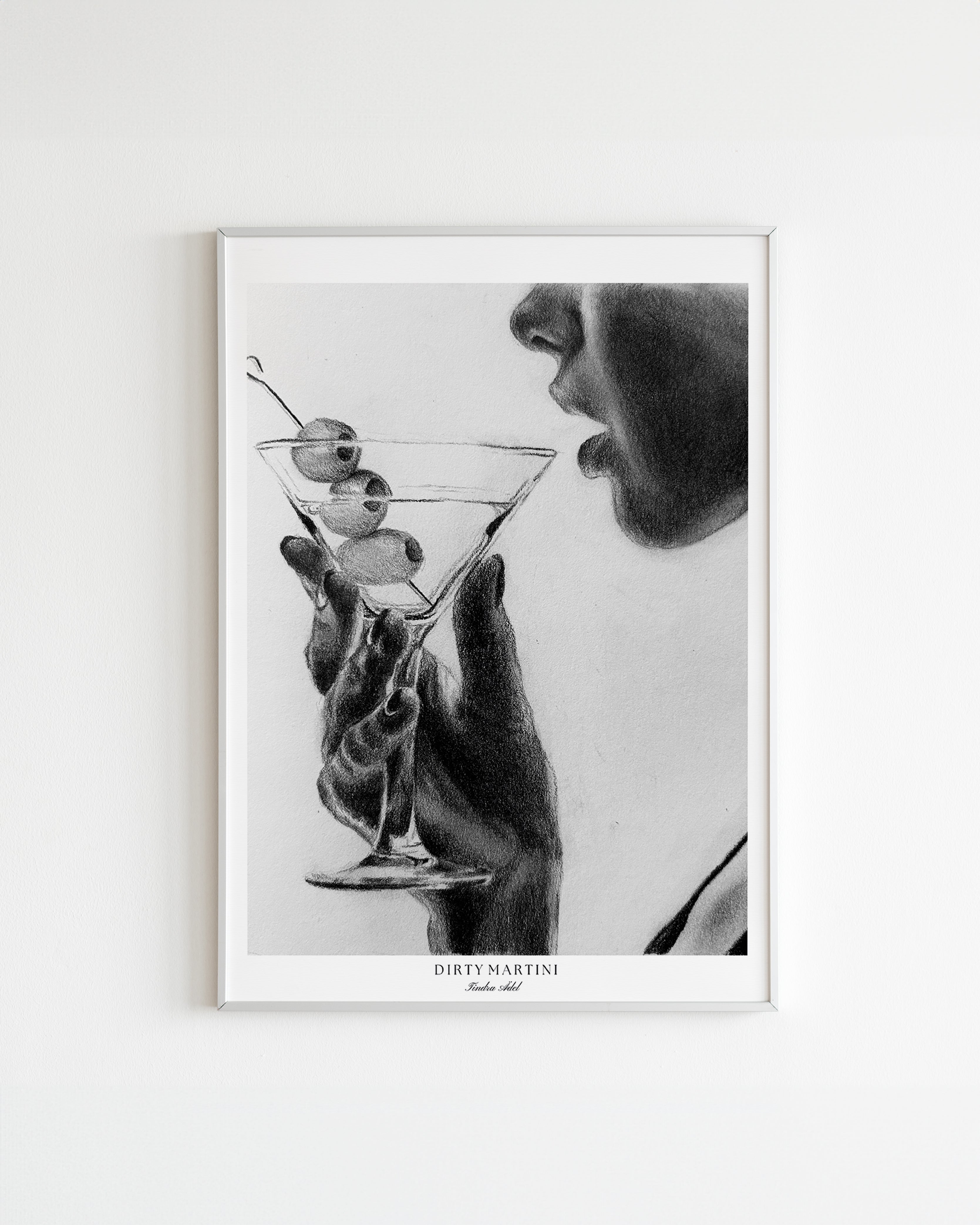"Drinking Dirty Martini" Poster