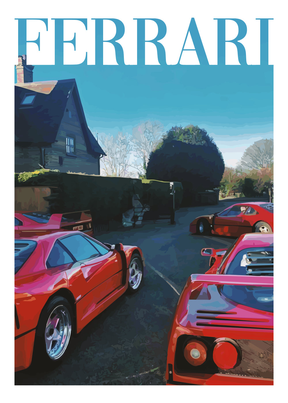 "Old Money Ferrari No.4" Poster