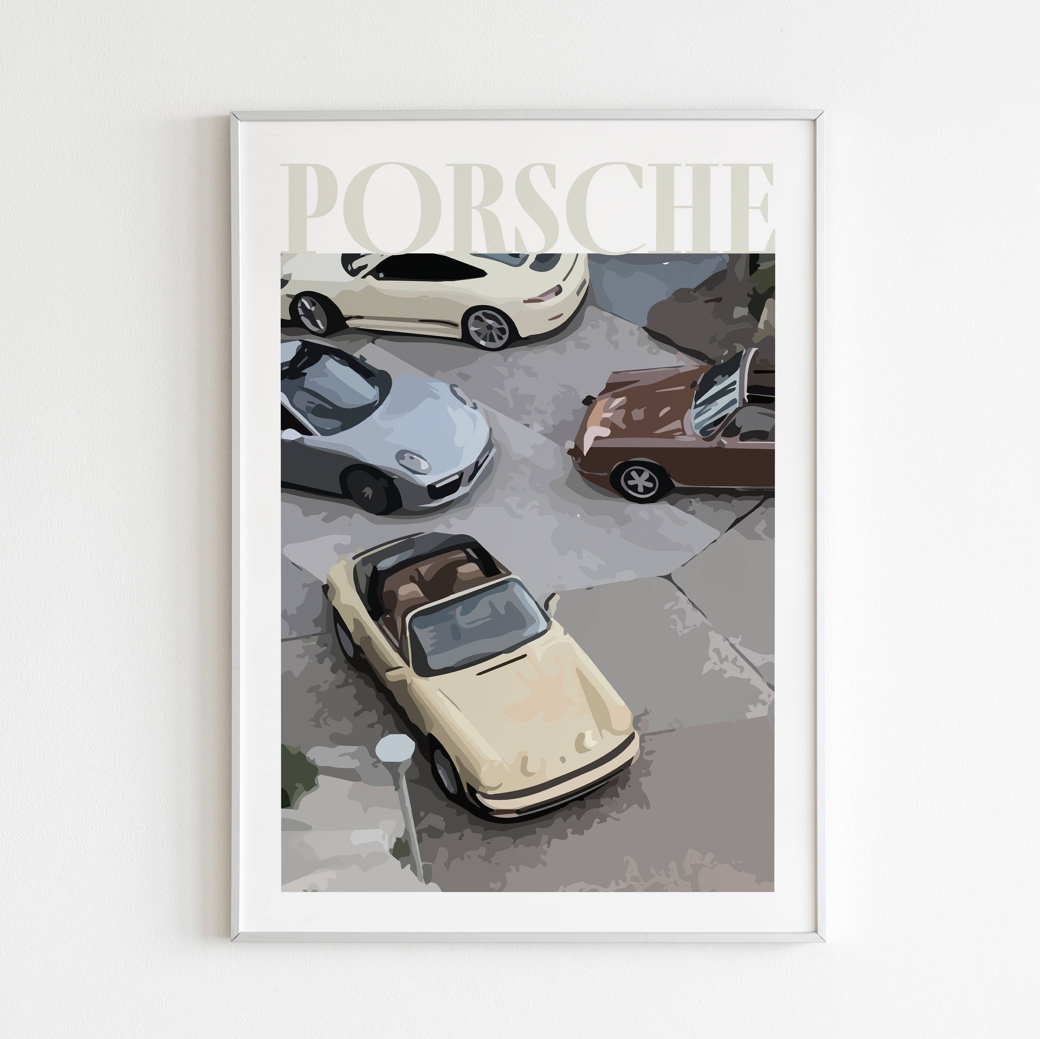 Handla Kanva "Old School Porsche No.1" Poster online | Smidigt och enkelt på nätet - Merchsweden |