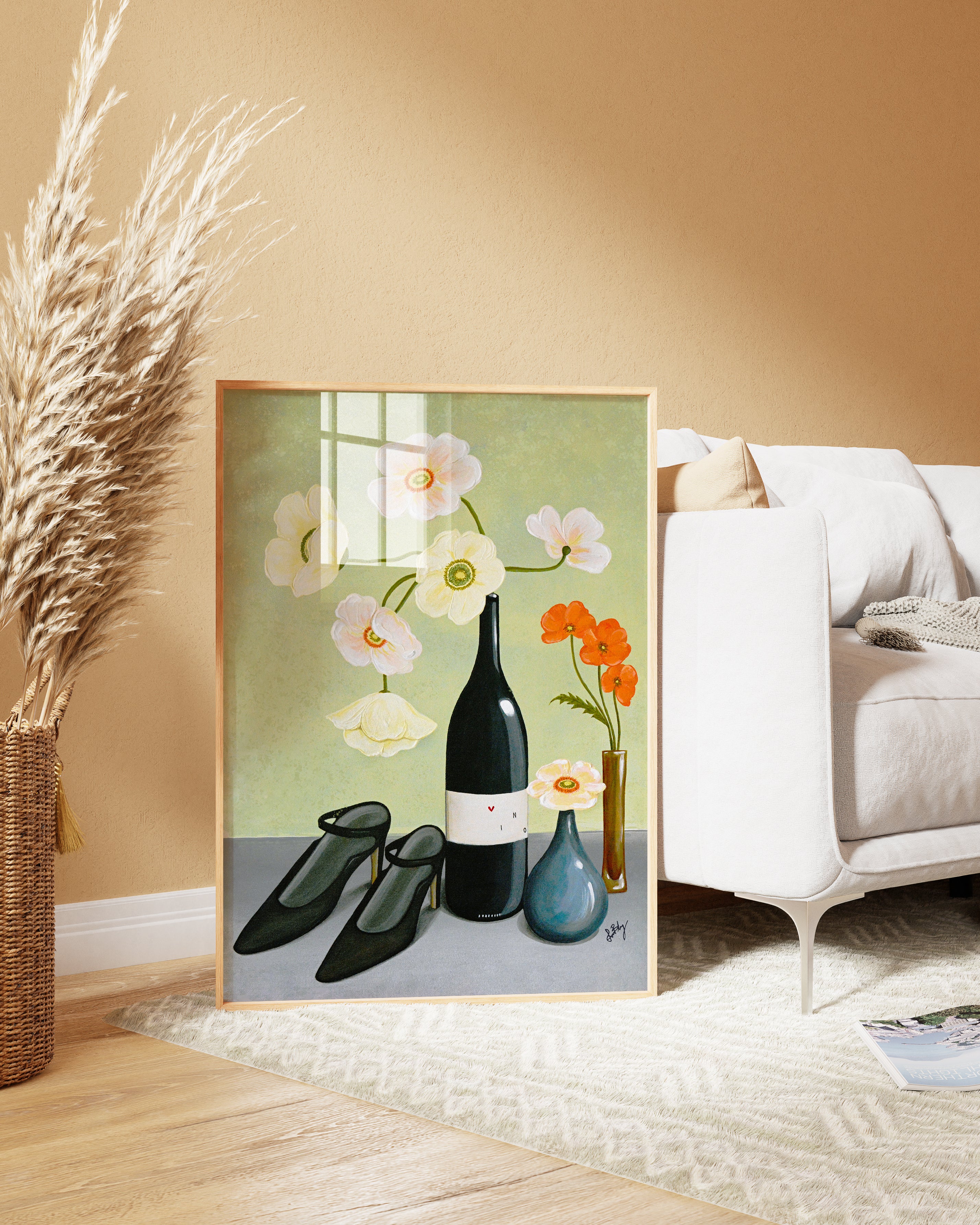 "Vino Poppy Left" -juliste