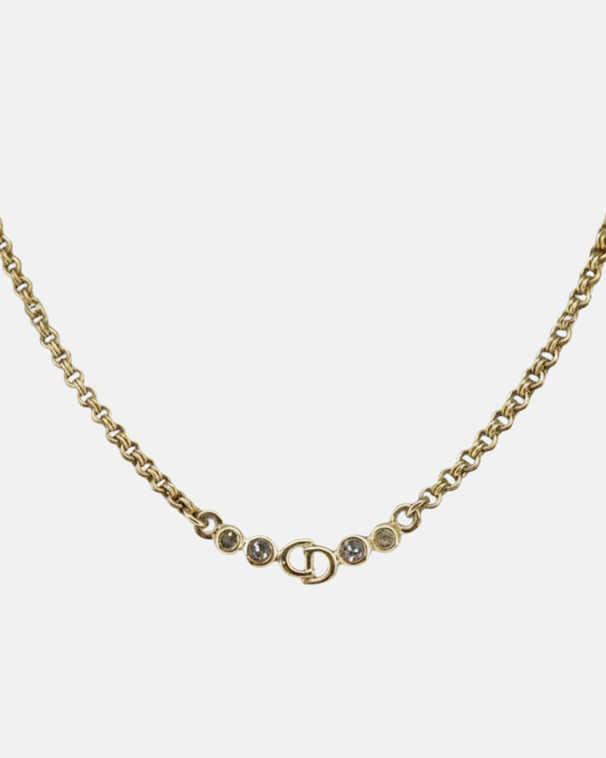 Necklace metal Gold Tone
