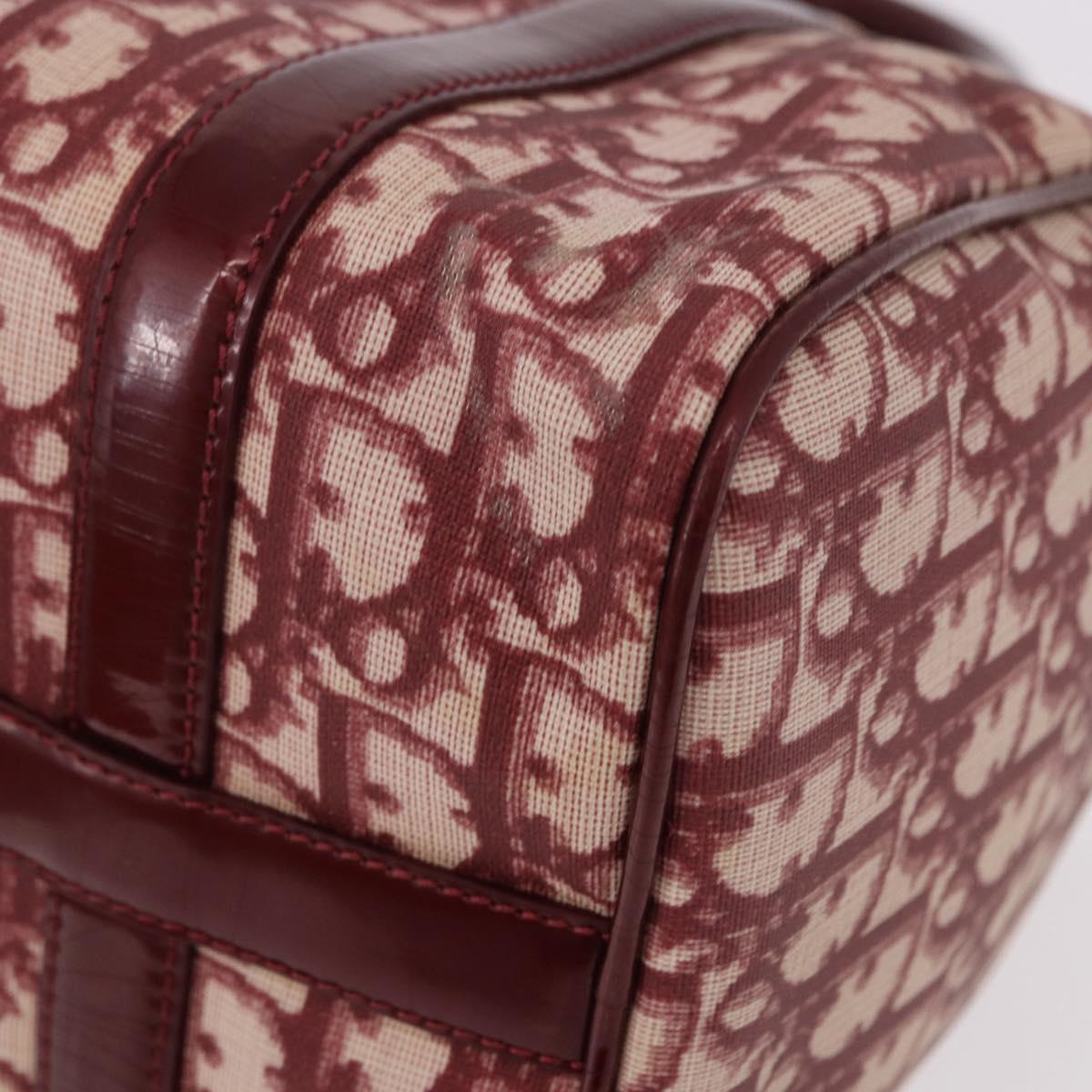 Trotter Canvas Hand Bag PVC Red Gold