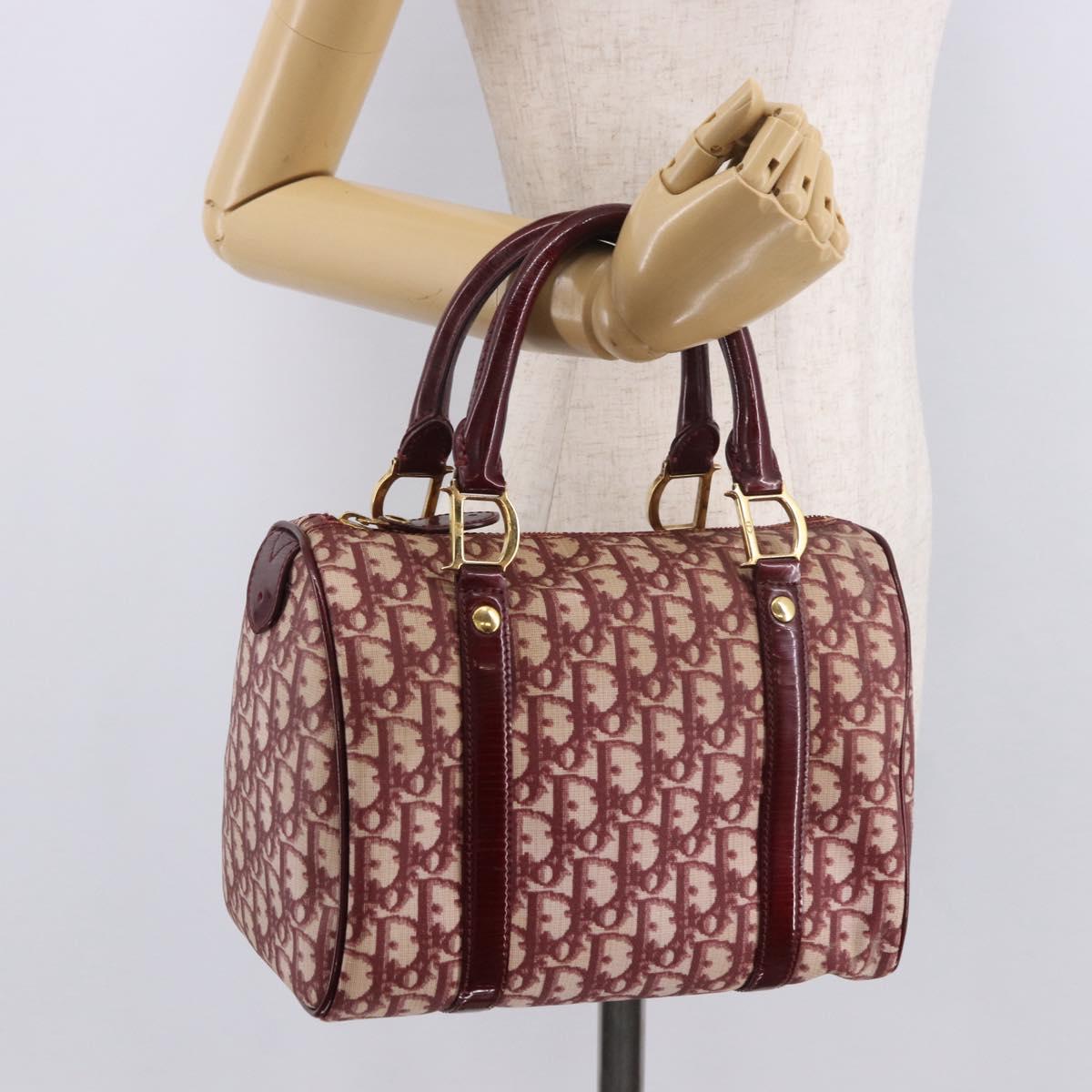 Trotter Canvas Hand Bag PVC Red Gold