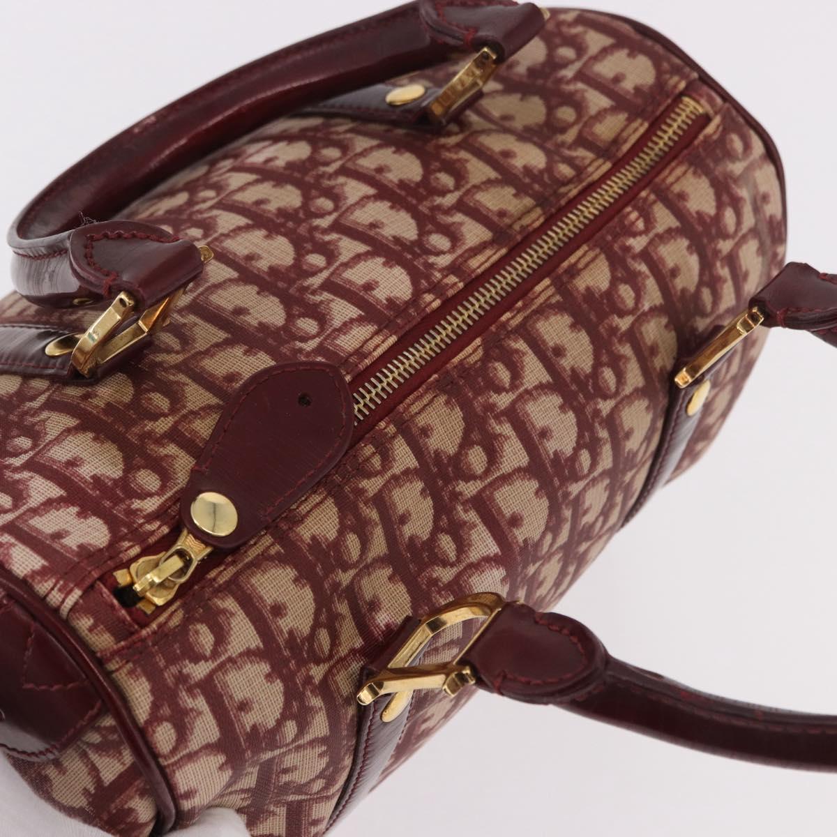 Trotter Canvas Hand Bag PVC Red Gold
