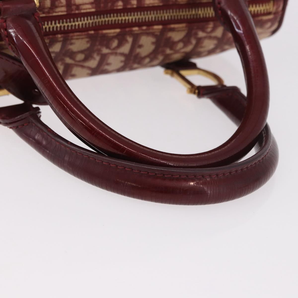 Trotter Canvas Hand Bag PVC Red Gold