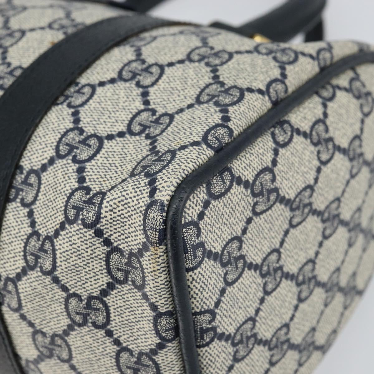 GG Supreme Sherry Line Hand Bag PVC Navy Gold Red