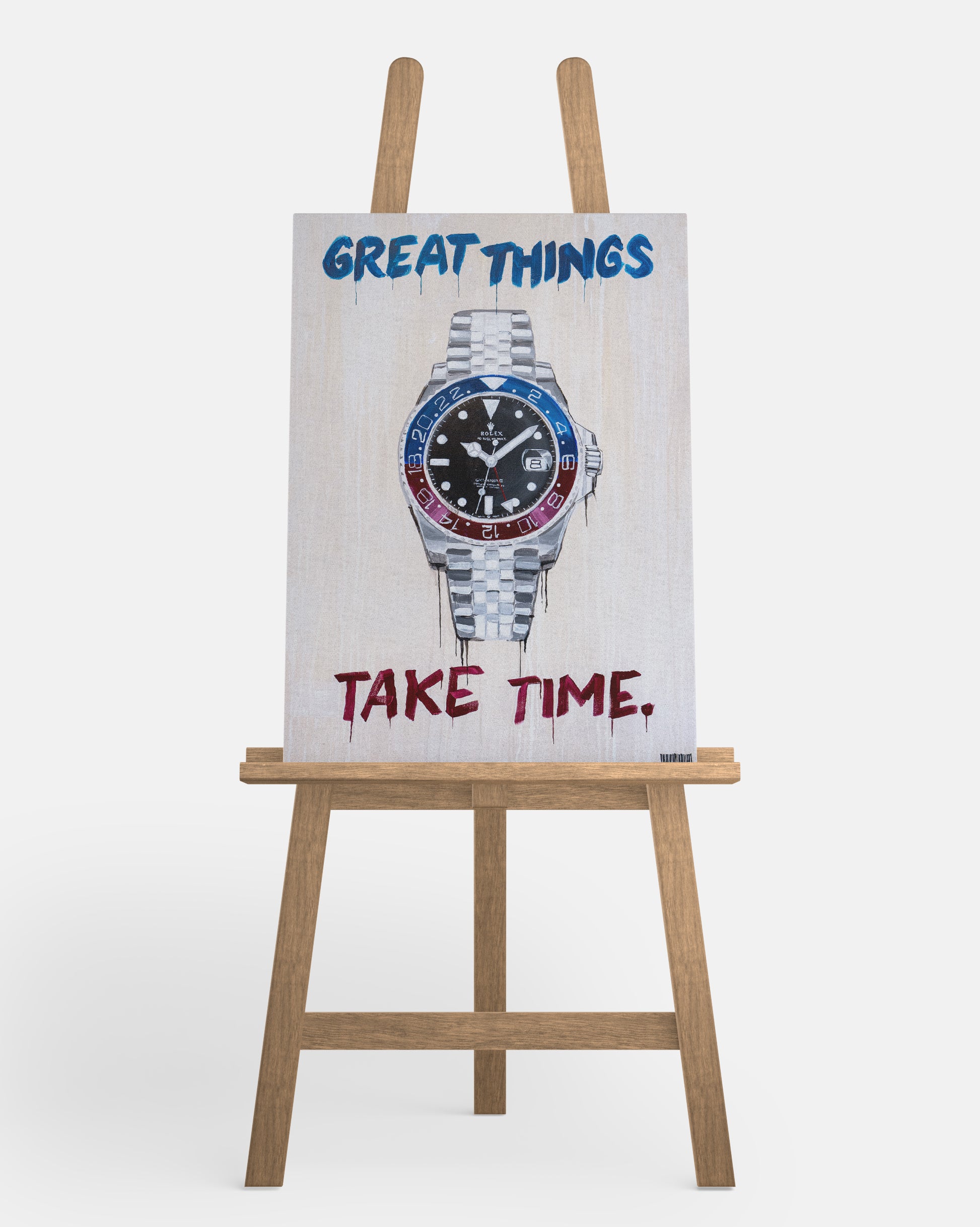 "Great Things, Takes Time" Canvastavla