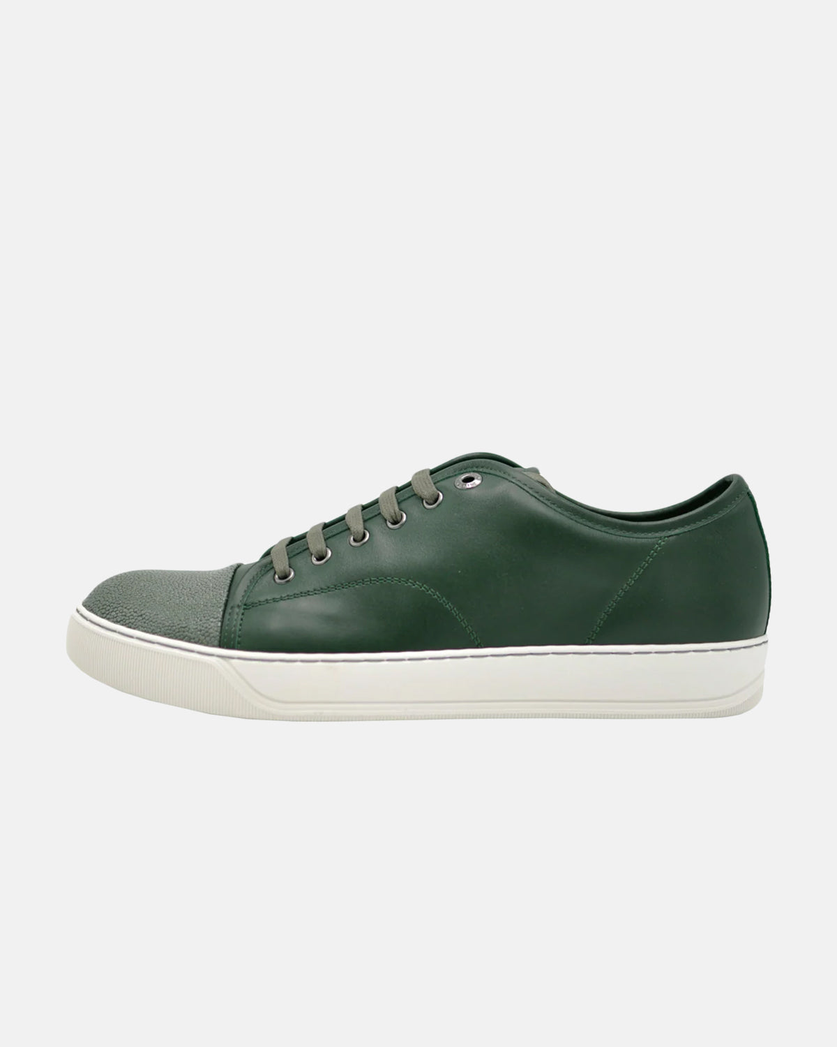 DBB1 Dark Green Leather Basket Cap Toe