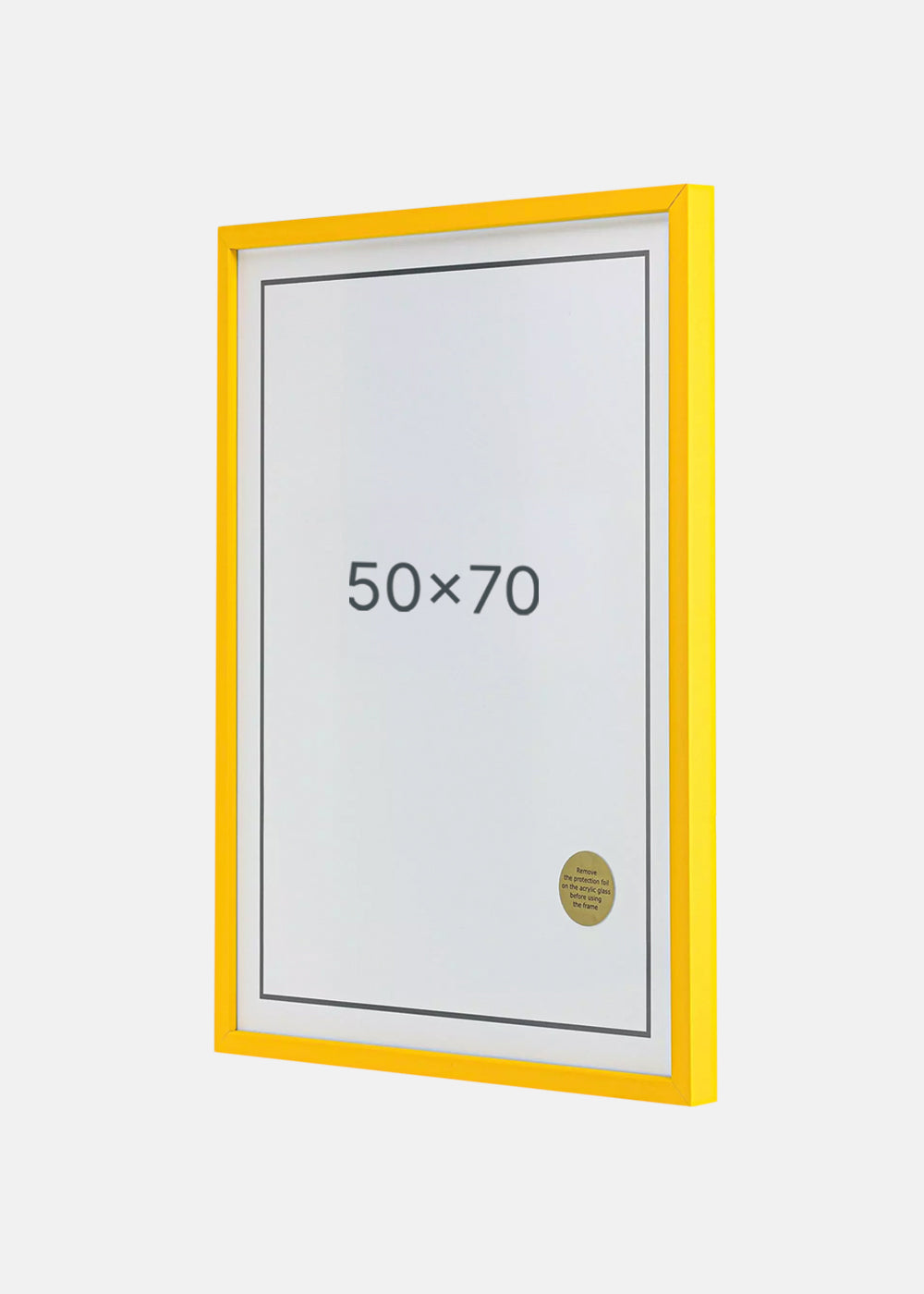 Yellow wooden frame
