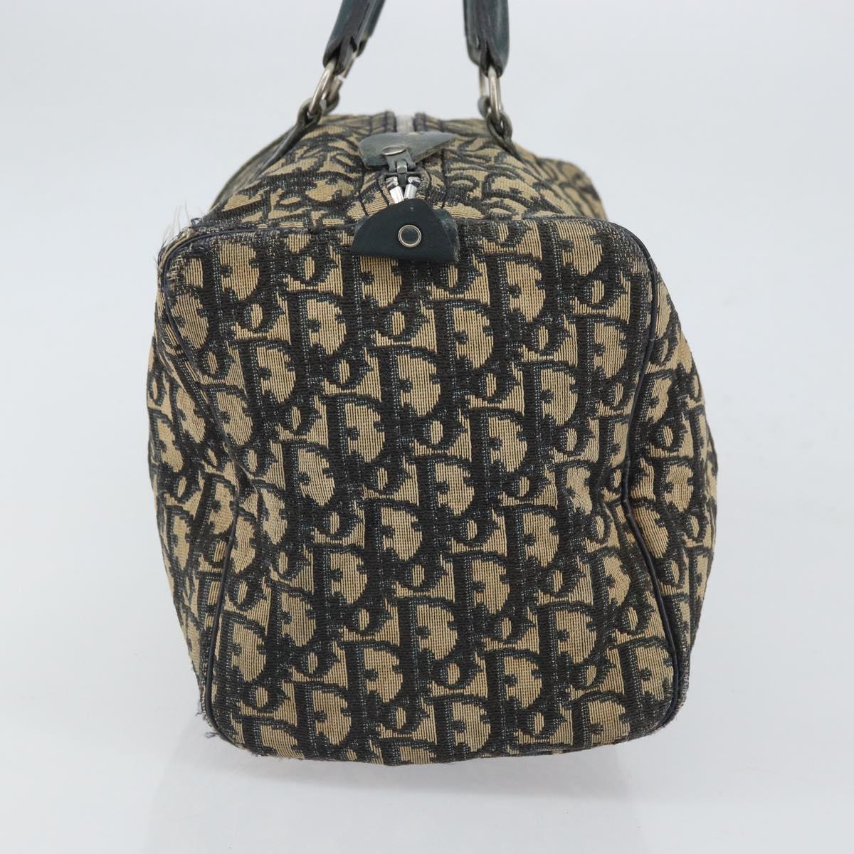 Trotter Canvas Boston Bag Navy Silver