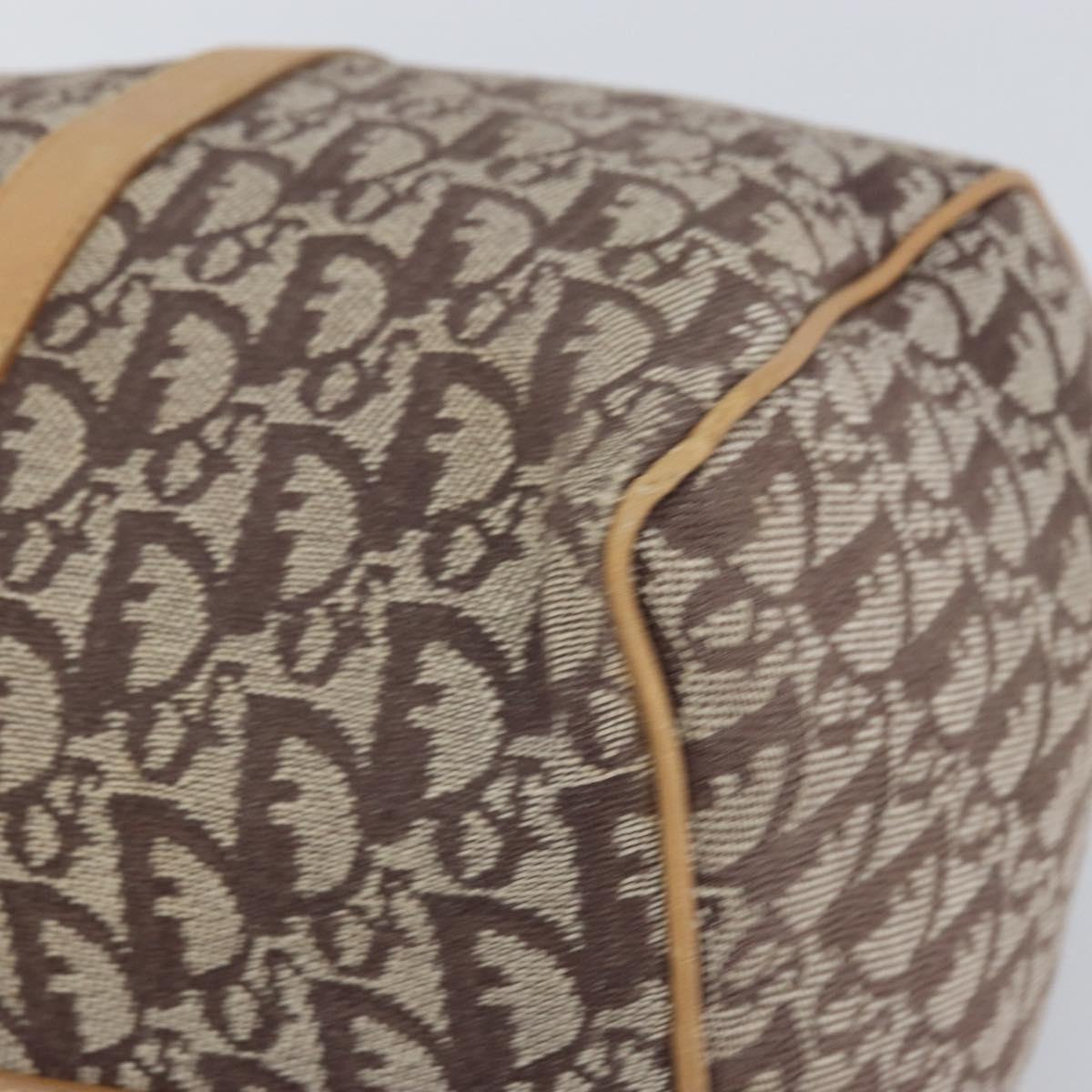 Trotter Canvas Boston Bag Brown Gold