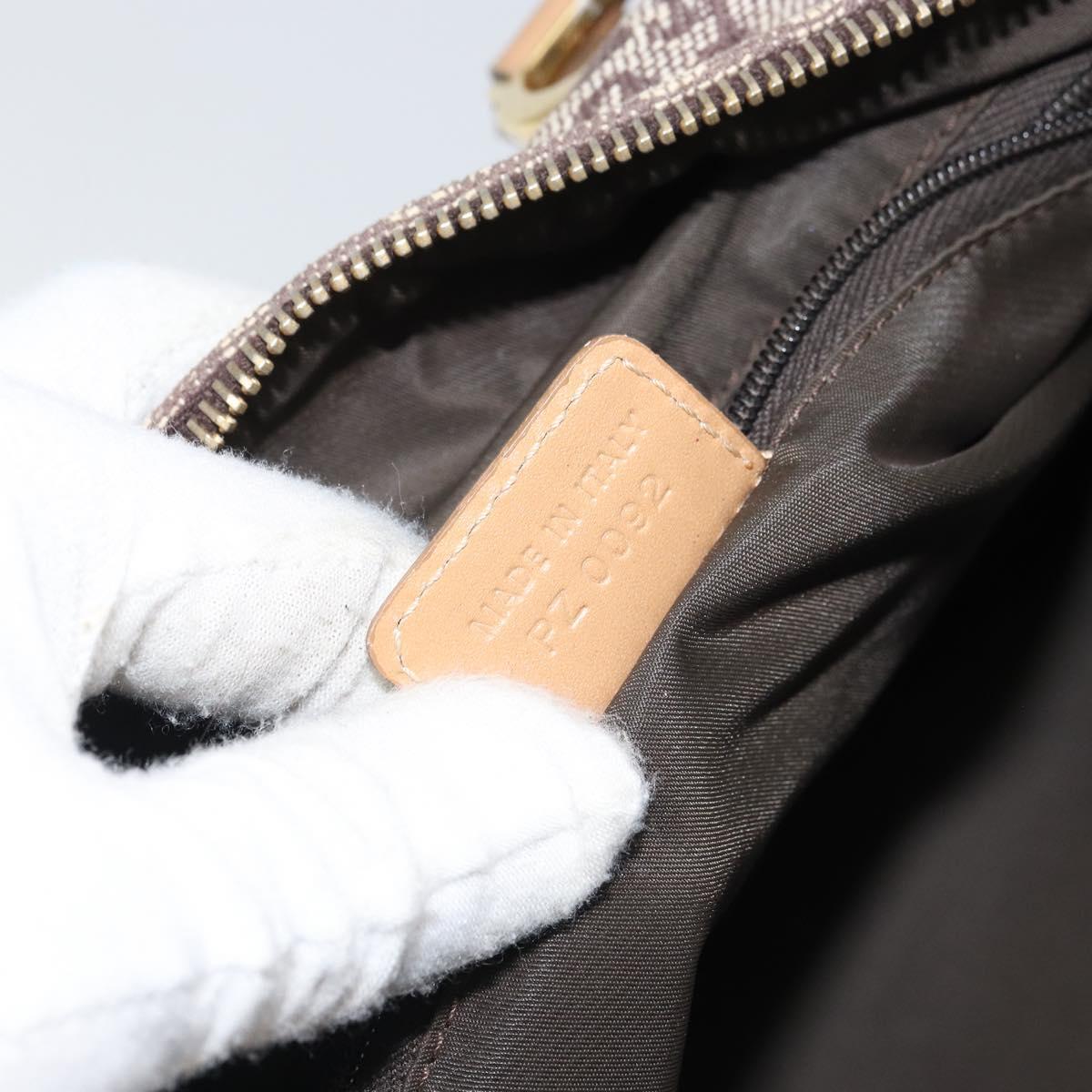 Trotter Canvas Boston Bag Brown Gold