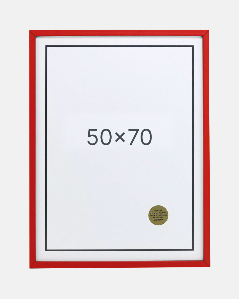 Red wooden frame
