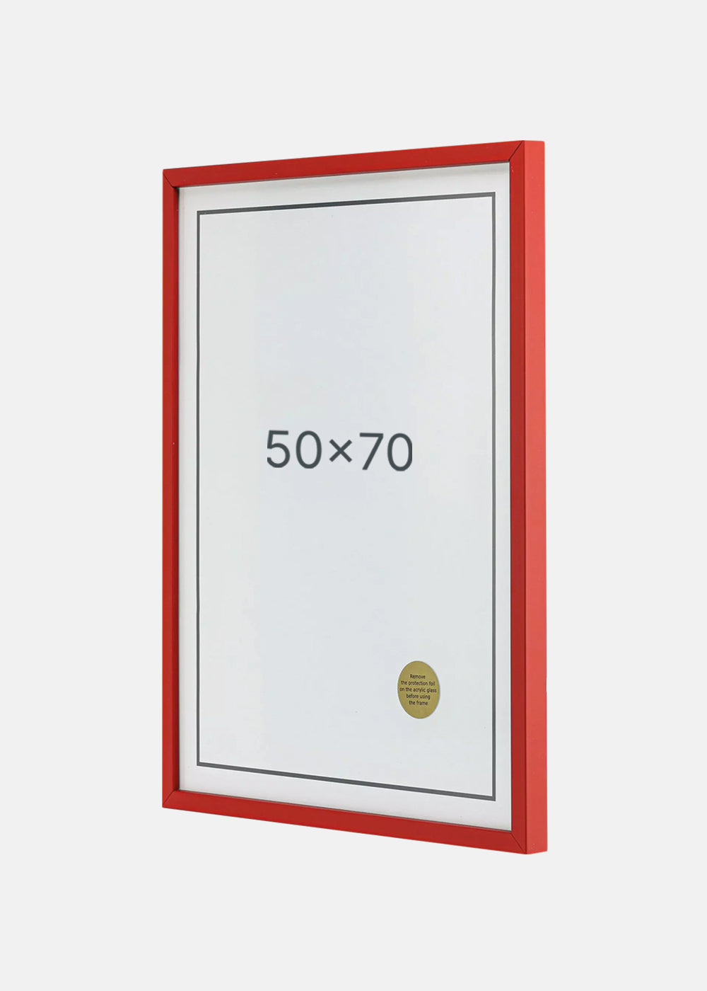 Red wooden frame