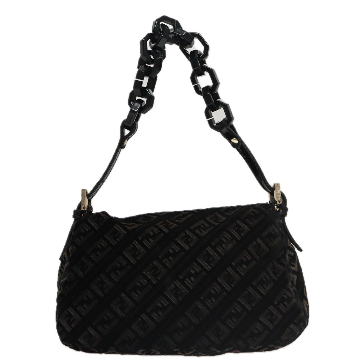 Zucchino Canvas Mini Mamma Baguette Shoulder Bag Velor Black