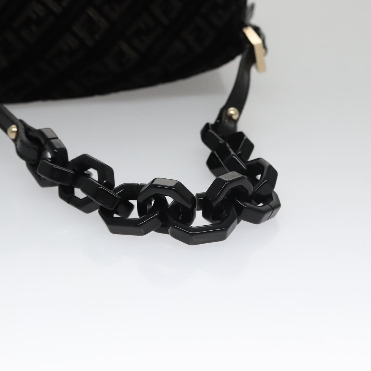 Zucchino Canvas Mini Mamma Baguette Shoulder Bag Velor Black