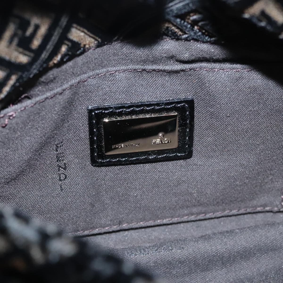 Zucchino Canvas Mini Mamma Baguette Shoulder Bag Velor Black