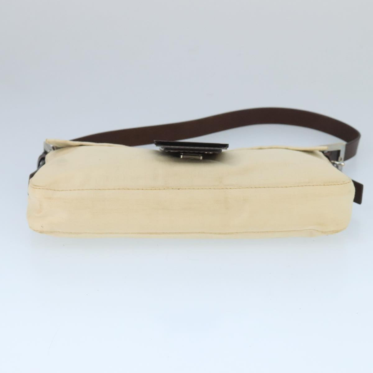 Mamma Baguette Shoulder Bag Canvas Beige Silver