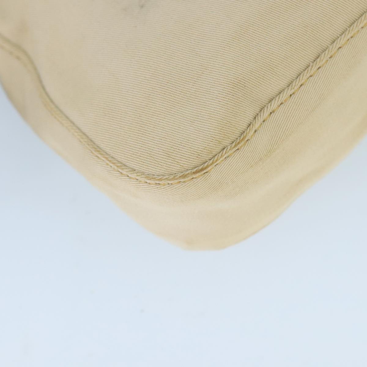 Mamma Baguette Shoulder Bag Canvas Beige Silver