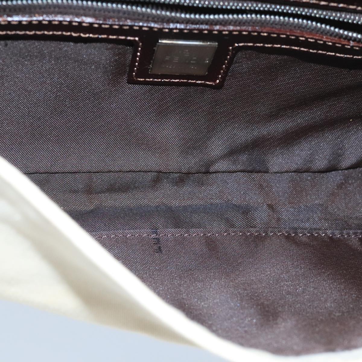 Mamma Baguette Shoulder Bag Canvas Beige Silver