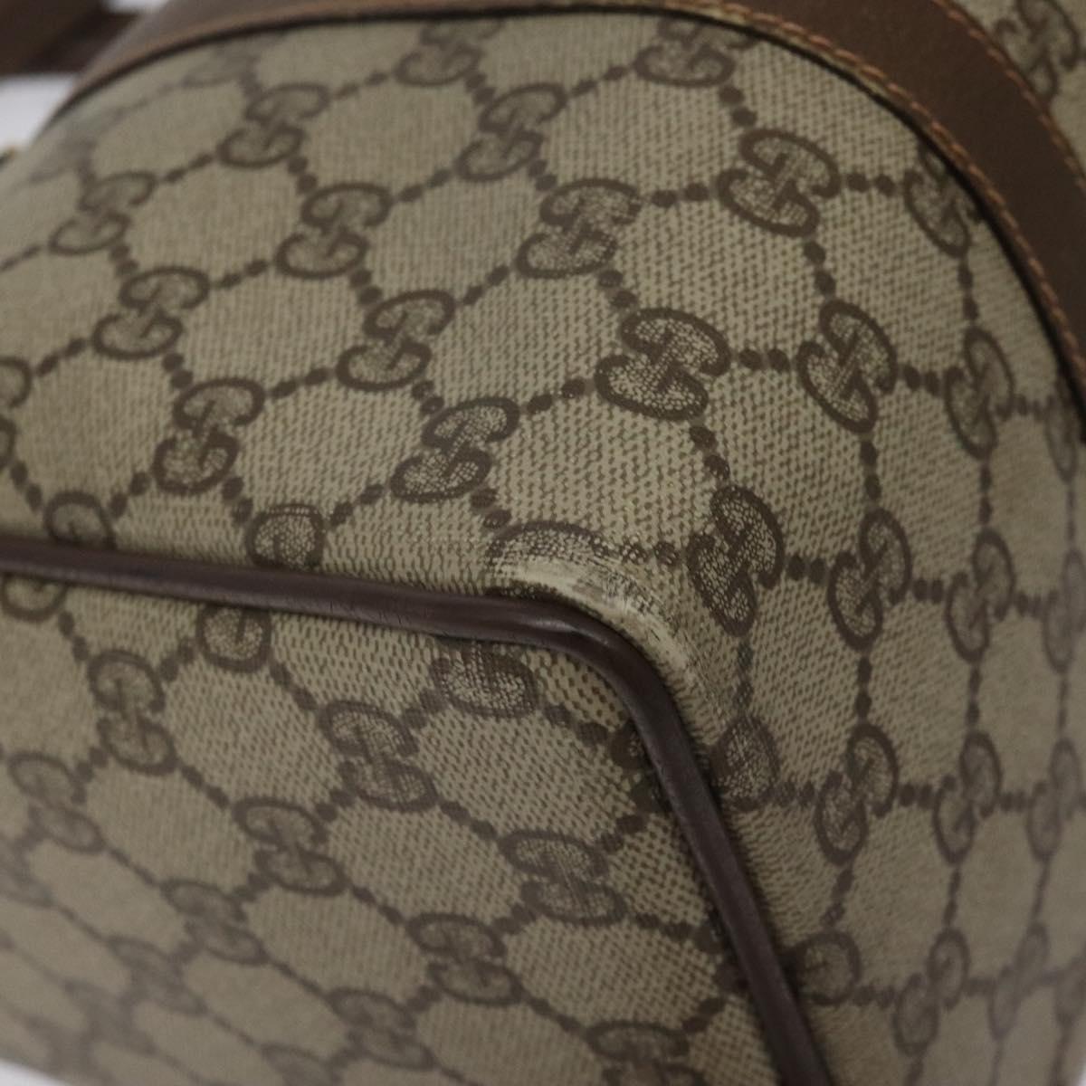 GG Supreme Web Sherry Line Boston Bag PVC Beige Gold
