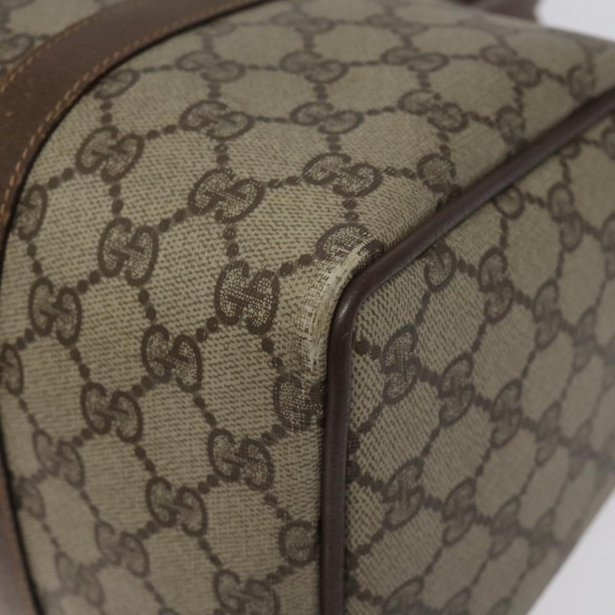 GG Supreme Web Sherry Line Boston Bag PVC Beige Gold