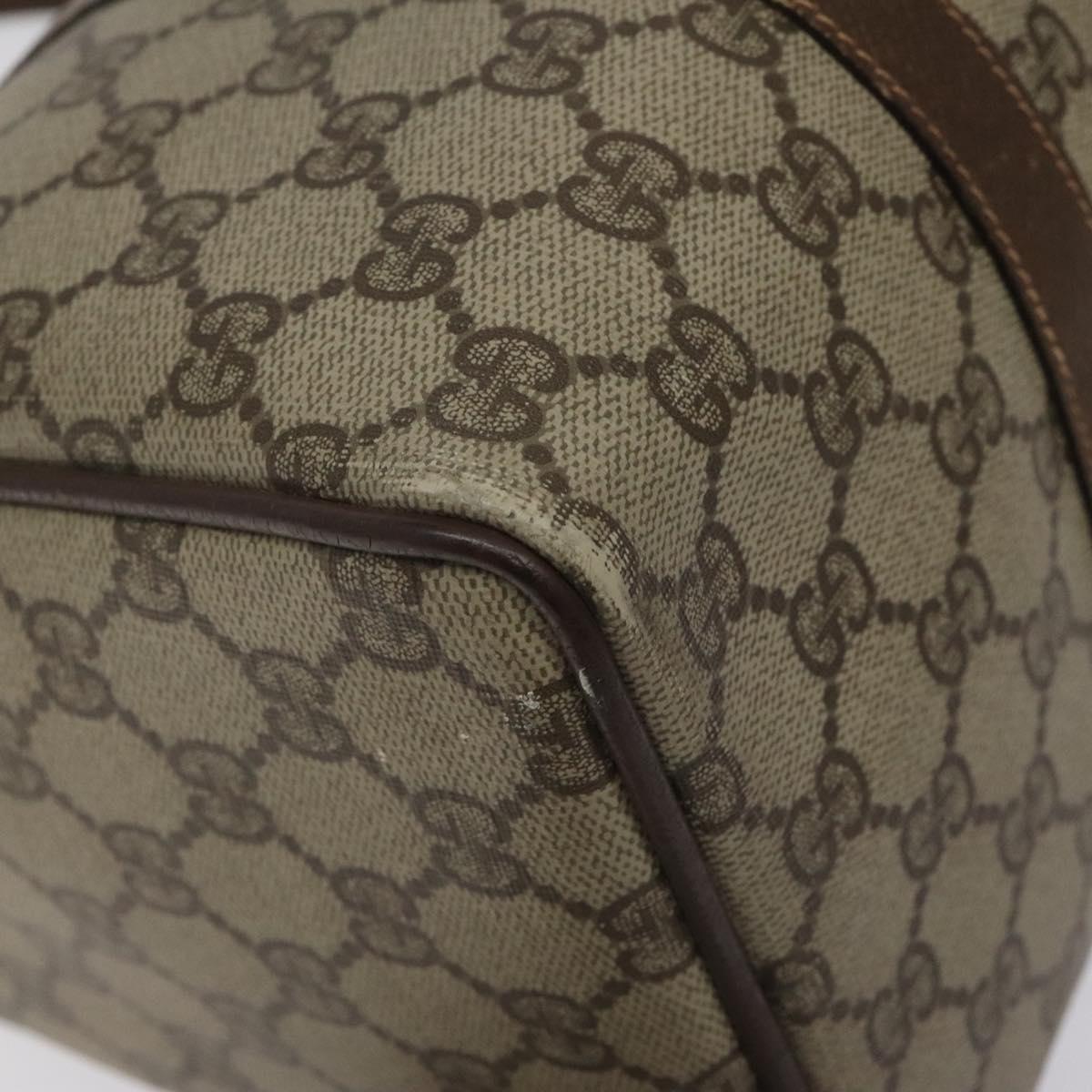 GG Supreme Web Sherry Line Boston Bag PVC Beige Gold