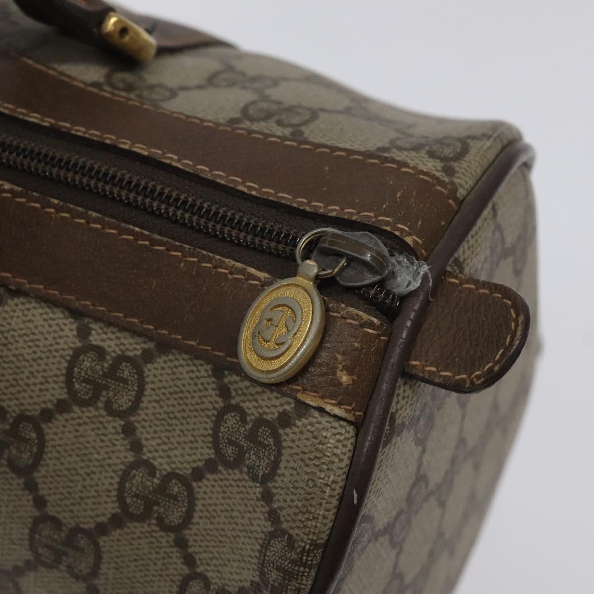 GG Supreme Web Sherry Line Boston Bag PVC Beige Gold