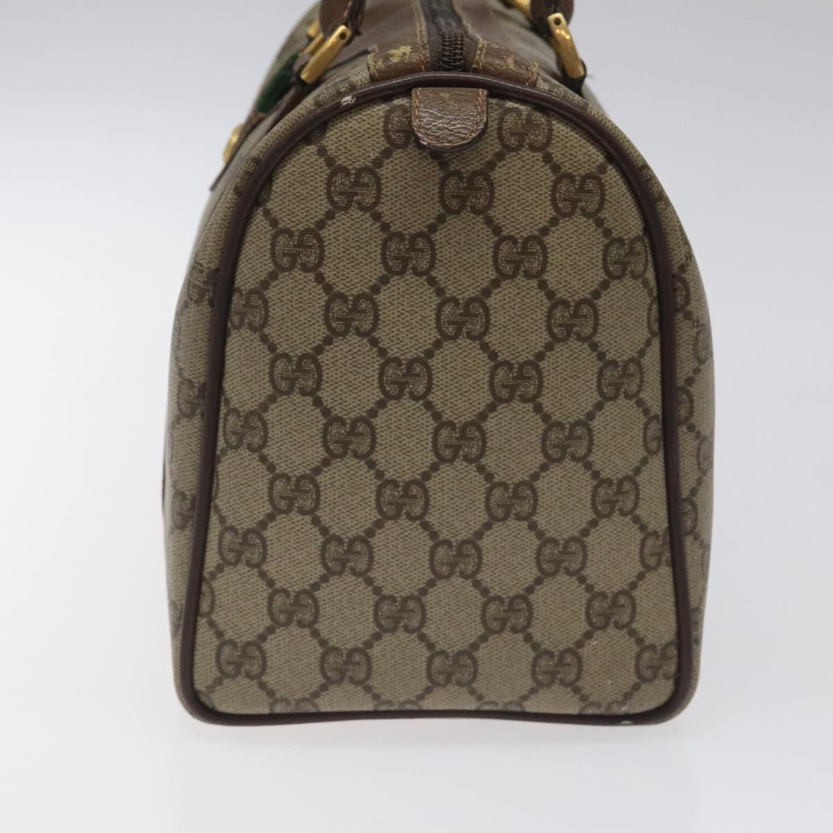 GG Supreme Web Sherry Line Boston Bag PVC Beige Gold