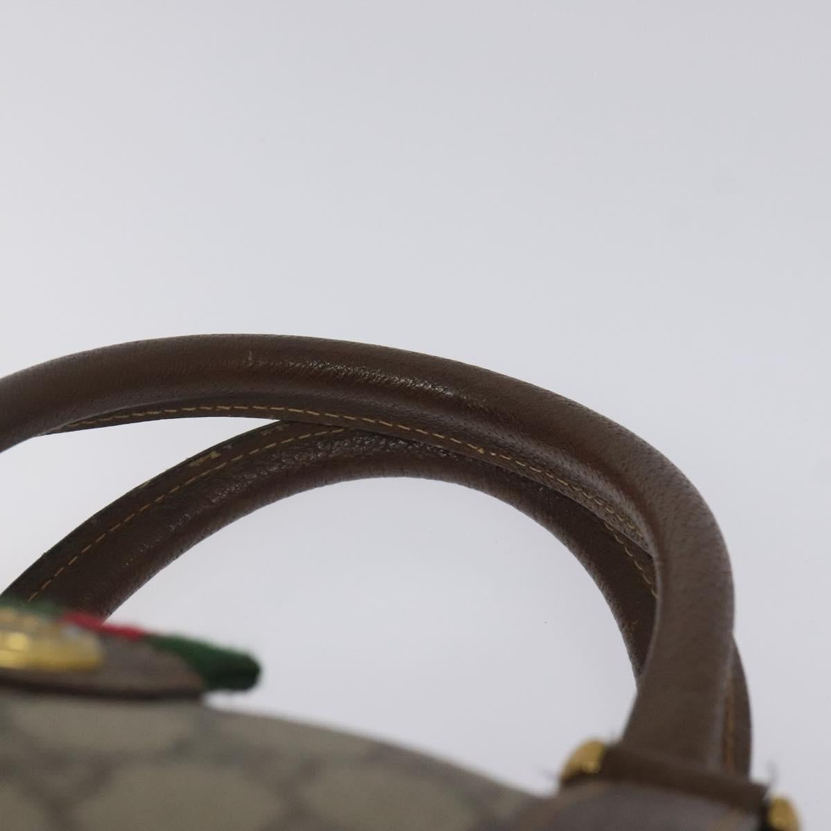 GG Supreme Web Sherry Line Boston Bag PVC Beige Gold