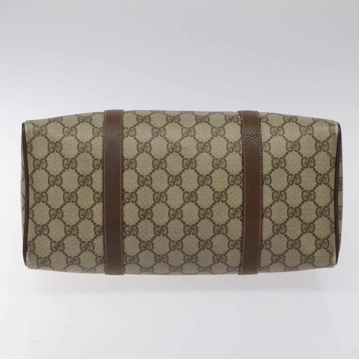 GG Supreme Web Sherry Line Boston Bag PVC Beige Gold