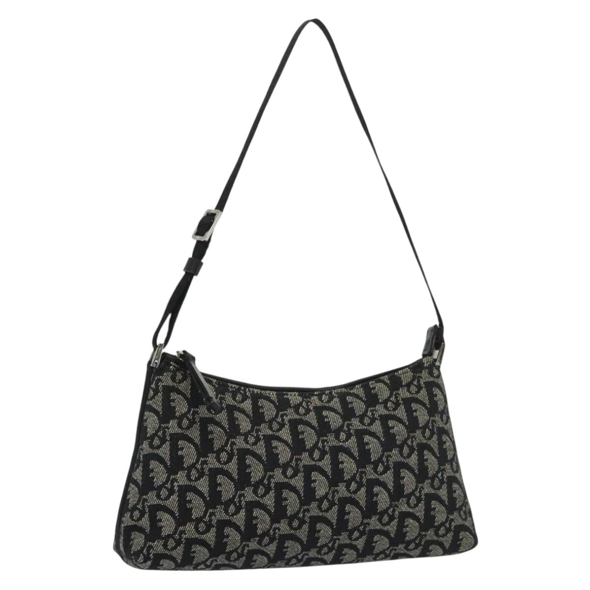 Christian Dior Trotter Canvas Accessory Pouch Navy Silver