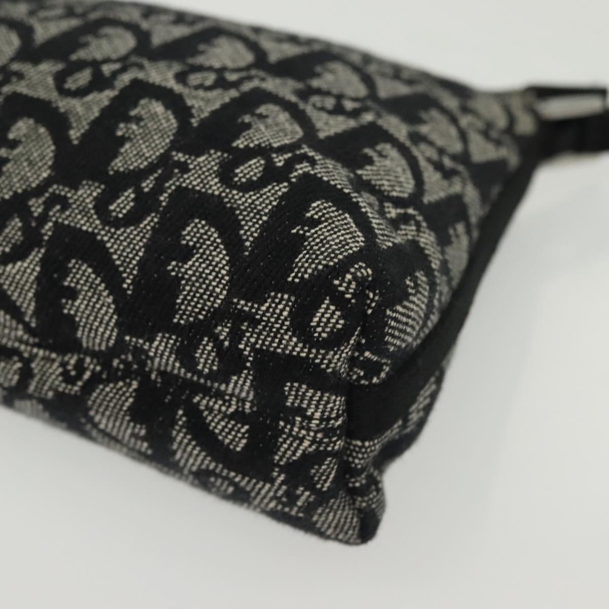 Christian Dior Trotter Canvas Accessory Pouch Navy Silver