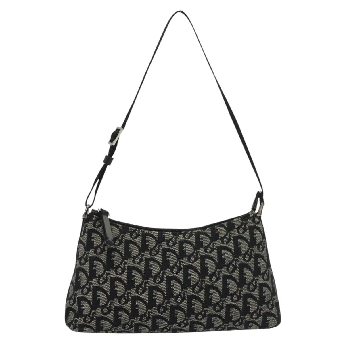 Christian Dior Trotter Canvas Accessory Pouch Navy Silver