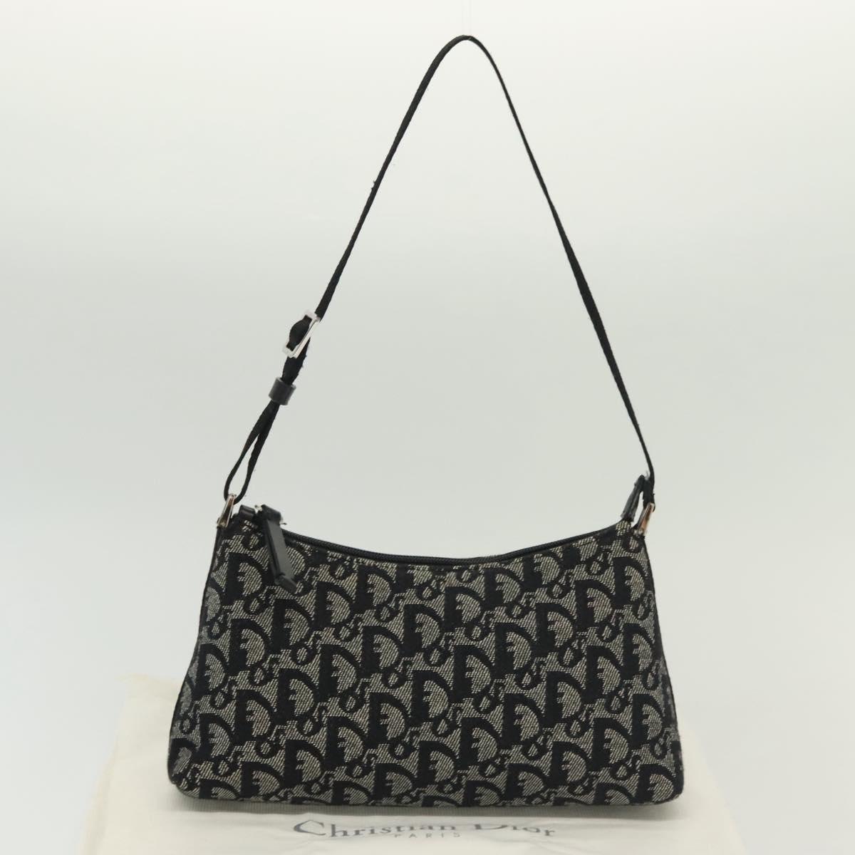Christian Dior Trotter Canvas Accessory Pouch Navy Silver