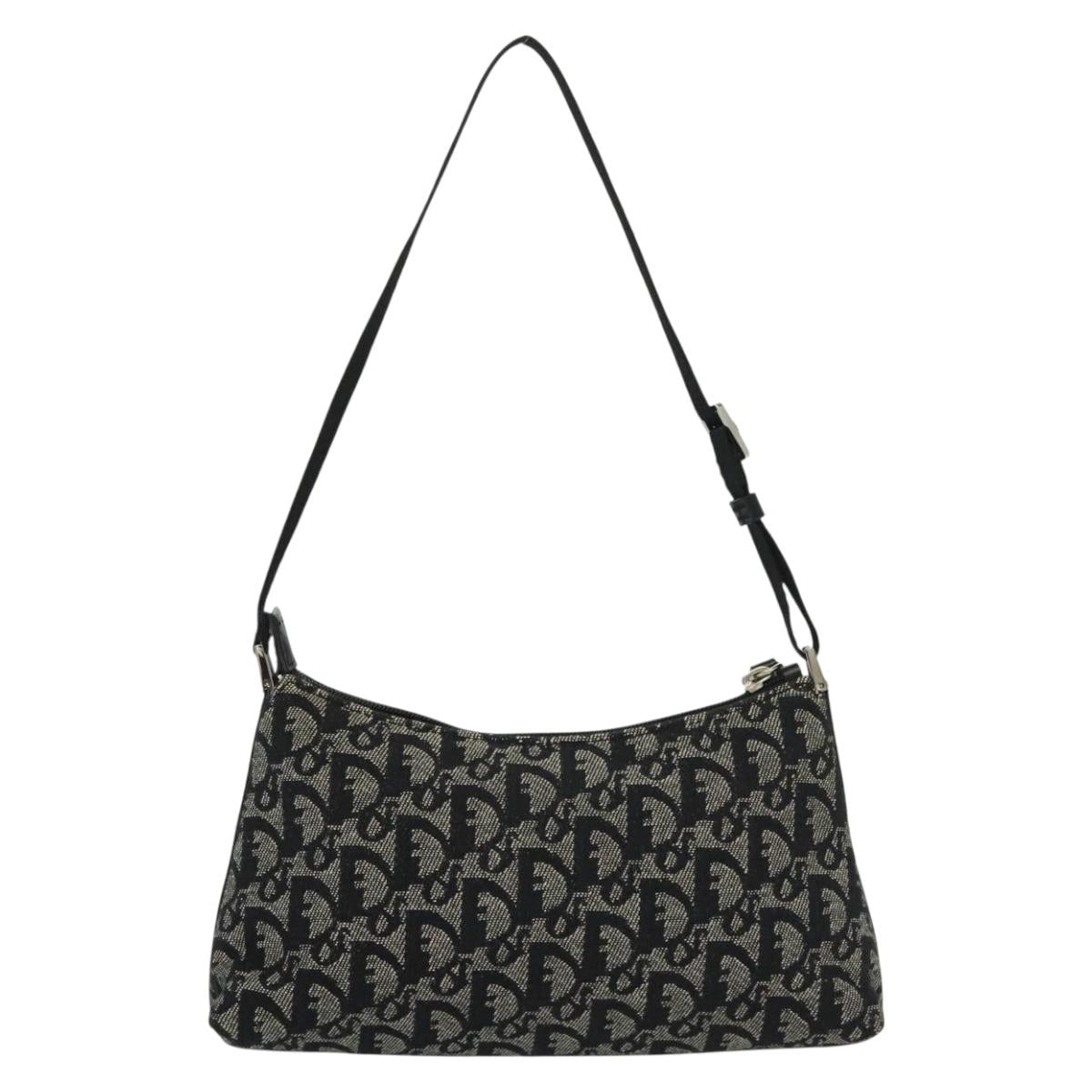 Christian Dior Trotter Canvas Accessory Pouch Navy Silver
