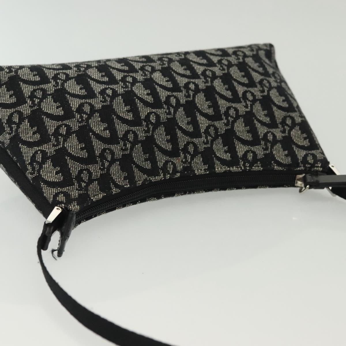 Christian Dior Trotter Canvas Accessory Pouch Navy Silver