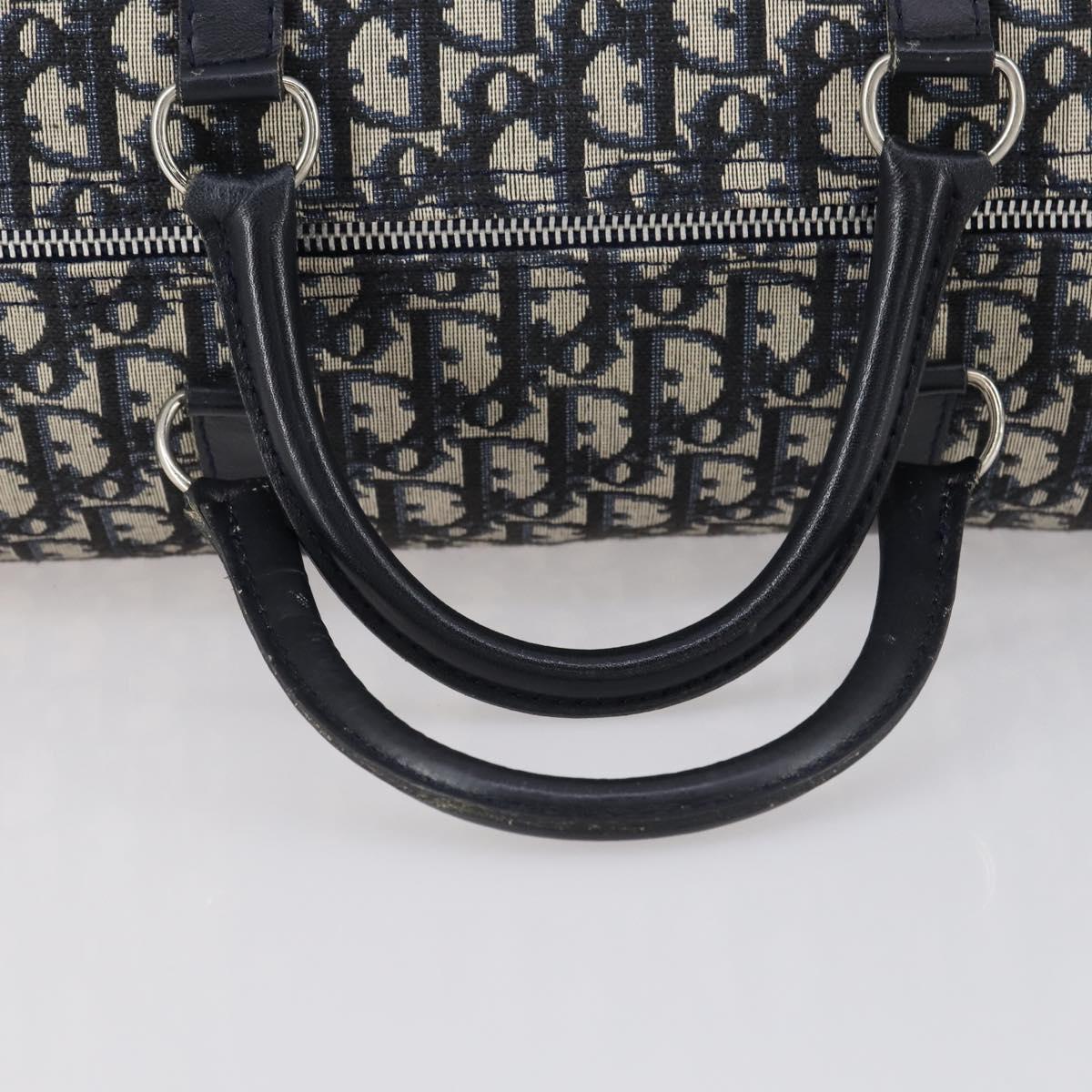 Christian Dior Christian Dior Trotter Canvas Boston Bag Navy