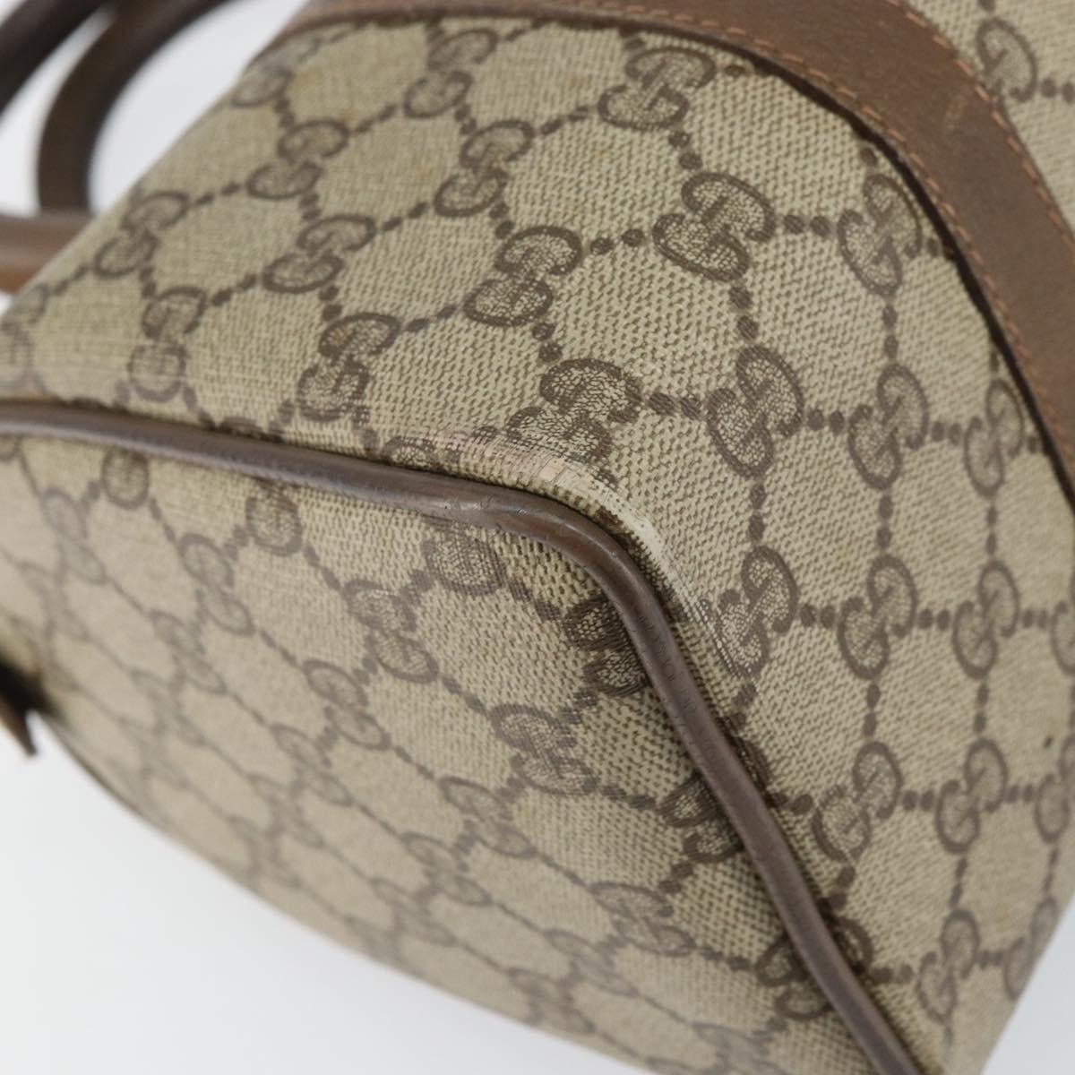 Gucci GG Supreme Sherry Line Hand Bag PVC Beige Gold 39 02 006