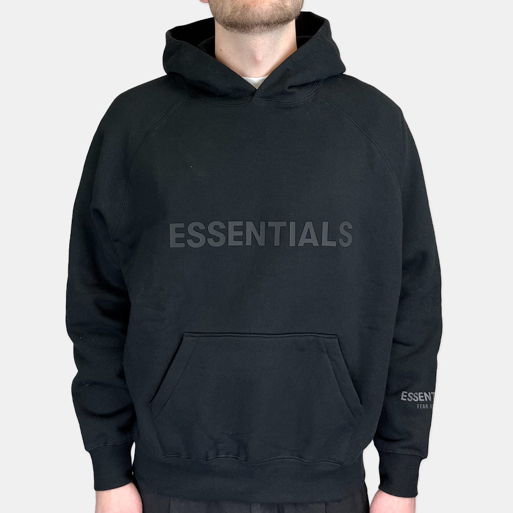 Outlet FEAR OF GOD ESSENTIALS RARE XXS REFLECTIVE BLACK MATTE HOODIE