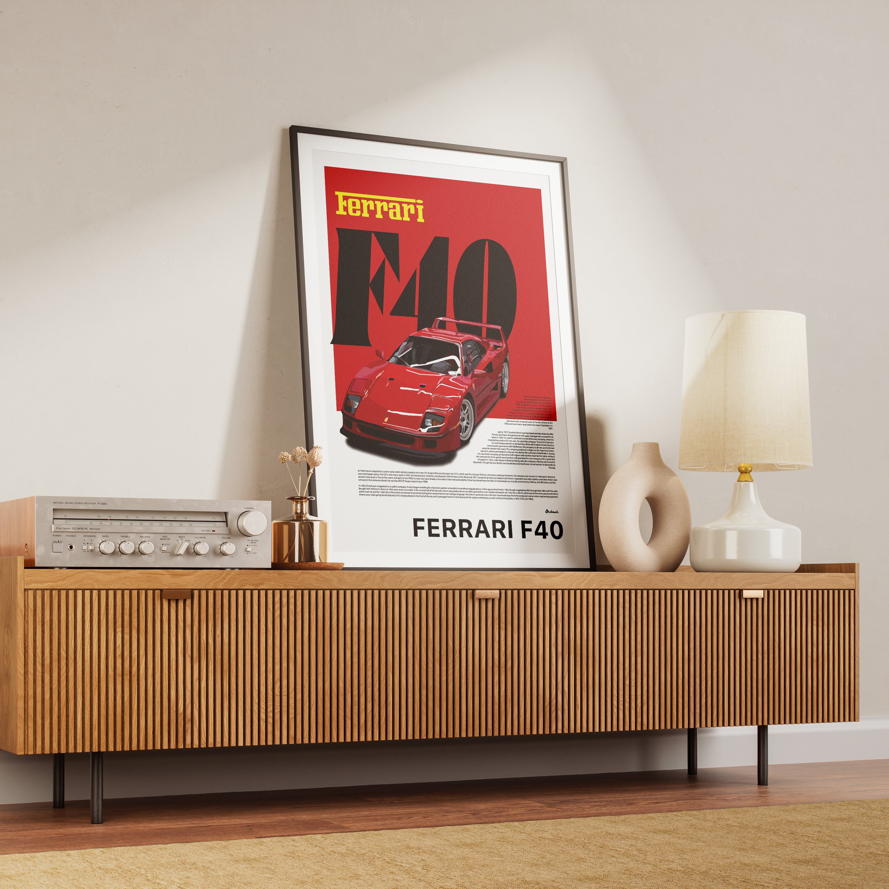 Handla Arksel Ferrari F40 Poster online | Smidigt och enkelt på nätet - Merchsweden |