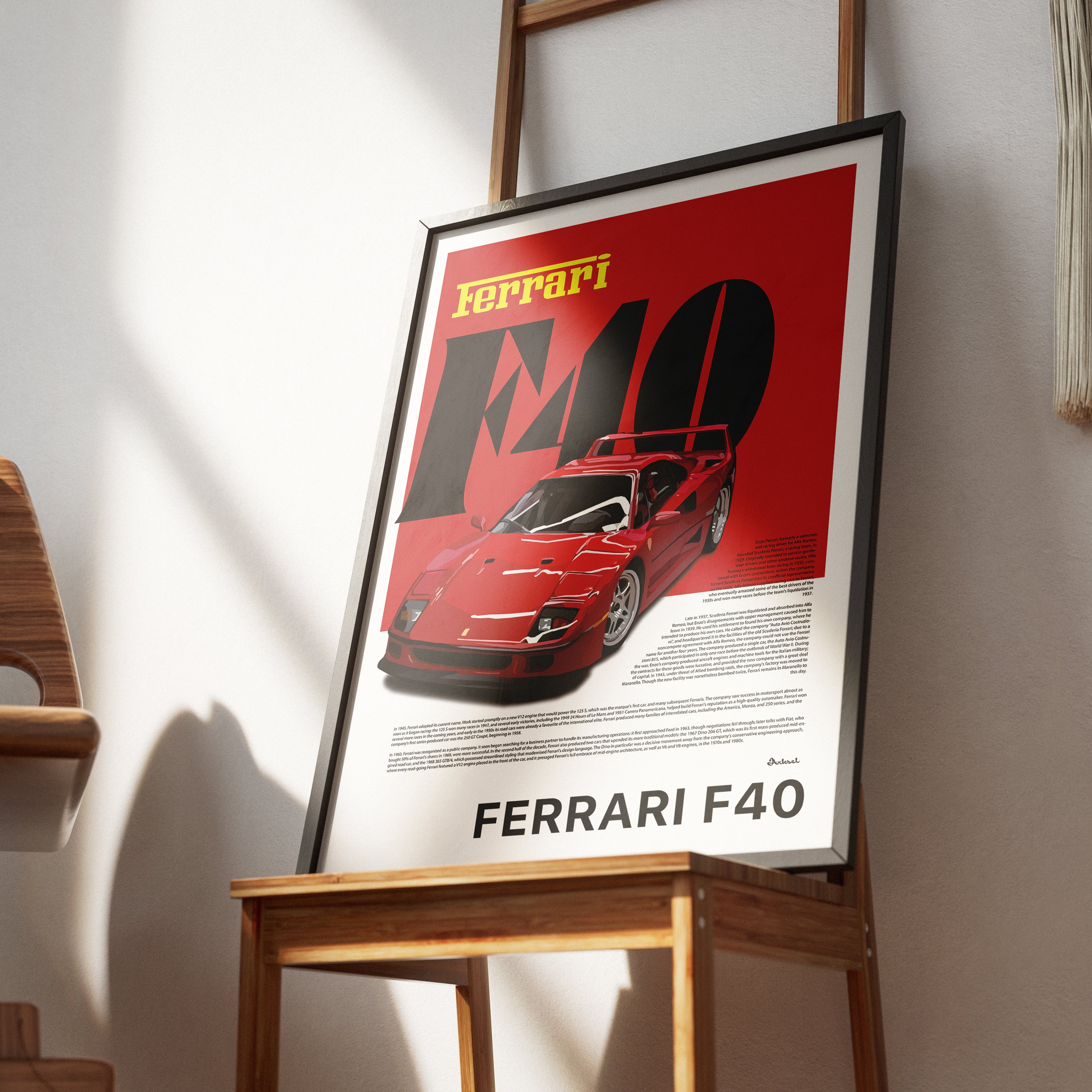 Handla Arksel Ferrari F40 Poster online | Smidigt och enkelt på nätet - Merchsweden |